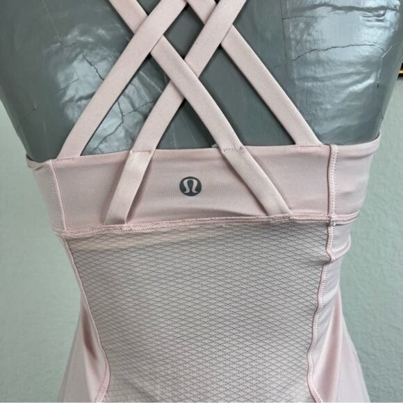 Lululemon Energy Tank Slalom Stripe Pretty Pink / Pretty Pink - Picture 2 of 7